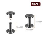 30pack Brass Chicago Screws  10x10mm Post Nail Stud Rivets For Craft Black