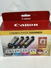 Genuine Canon Pgi-270 cli-271 0373c005 Black Cyan Magenta Yellow Ink Cartridges