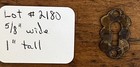  2180-antique Small Brass Keyhole Cover Escutcheon Drawer Box 5 8  W  X 1  H 