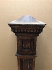 Antique Decorative Hardwood Oak Mission Tavern Newel Post 7x49 Vtg Old 592-26b