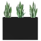 Galvanized Steel Planter With Removable Insert Shelf   4 32x12x24 Black