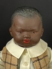 Antique Am Almond Marcel Brown-skinned Bisque Baby Bisque Doll Composition 16in