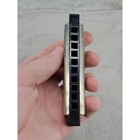 Hohner International Bluesband Harmonica Key Of C Diatonic 10 Hole Silver Black