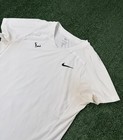 Nike Court Rafa Nadal Dri-fit Adv White Tennis Shirt Dd8540-100 Mens Size L Read