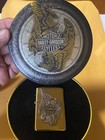 Zippo Brass Lighter 1996 Harley Davidson Barrett Smythe - Fighting Eagles - Rare