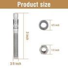 3 8 x3  Wedge Anchor For Concrete And Cement  Stainless Steel Screw Bolt Expa   