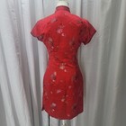 The Silk Box Vintage Red Floral Brocade Cheongsam Qipao Dress Size 36  small 
