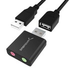 Sabrent Aluminum Usb External Stereo Sound Adapter For Windows And Mac  Black 