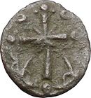 Jesus Christ Class I Anonymous Ancient 1078ad Byzantine Follis Coin Cross I48308