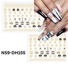 Black And Gold Nail Sticker Design  Nail 3d Sticker  Nail Art Sticker Acrylic  D