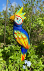 Talavera Bird Handmade Painted Ceramic Parrot Mexican Pottery Hanging Patio  2