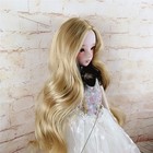 1 8 1 6 1 4 1 3 Long Big Wave Curly Hair Center Parting Blonde Wig Fit Bjd Doll