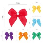 60pcs Mini Ribbon Bows With Pearl Ribbon Flowers Appliques Diy Craft For Sewi   