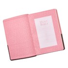 The Holy Bible Kjv Thinline Large Print Pink   Brown Jesus Words In Red