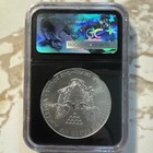 2017 Silver Eagle Ngc Ms70 Mike Castle Hand Signed Early Releases Black Core