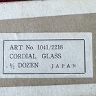 6 Vintage Multi-colored Etched Cordial Apertif Shot Glasses Japan 2 3 8    Nos