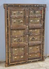Antique Wooden Wall D  cor Large Window Frame With 2 Panels Original Old Hand Cra