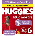 Huggies Little Movers Baby Diapers  Size 6  35  Lbs   80 Count