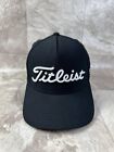 Titleist Tour Stretch Tech Black white M l Fitted Golf Hat cap - New With Tags