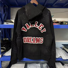 Vale Forever Pluto Custered Zip Up  black  Men s Hoodie High-quality Rhinestone