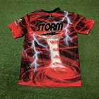 Storm 1 4 Zip Bowling Shirt Jersey Red Mens Medium