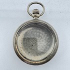 Antique 18 Size Crescent Swingout Open Face Pocket Watch Case Nickelusa