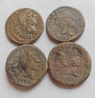 Set Of 4 Extremely Rare Ancient Roman Brutus Eid Mar Denarius Bronze Coins