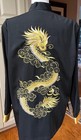 Original Raw Silk Dragon Jacket Embroidered Tang Happi Vietnam War Era Kimono