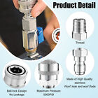 4pcs Npt 1 4 Inch Pressure Washer Adapter Stainless Steel Quick Connect Fitting