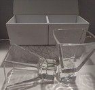 Joyjolt Barware Square Martini Glasses  Set Of 2 8 Oz  Stemless Cocktail Glasses