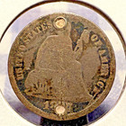 1887 Seated Liberty 10   Silver Love Token   Lw   Sp3821