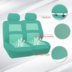 9 Pcs Car Seat Cover Full Set For Women 3d Air Mesh Car Seat Cover Mint Green