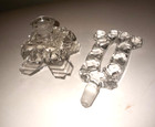 Vintage Czech Clear Glass Art Deco Crystal Perfume Bottle