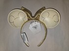 New 2026 Disney Parks Gold Bow Cinderella Castle Fireworks Ears Headband