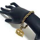 Chanel Coco Mark Cc Logo Circle Bracelet Gold Accessory Authentic Japan