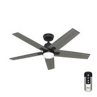 Hunter Fan 52 Inch Casual Matte Black Ceiling Fan With Led Light Kit And Remote