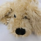 Russ Berrie Gusto Dog Plush Tan Brown Puppy Laying Stuffed Animal Toy