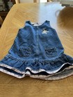 Vtg Disney Classic Pooh Dress Embroidered Pooh   Piglet Girls Dress 4t Denim