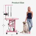 Electric Hydraulic Lift Pet Dog Grooming Table  24inch Grooming Desktop For S   