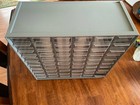 Akromils 60 Drawer Gray Plastic Storage Bin Cabinet Stand Or Hang Parts Sewing