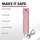 Sabre Mighty Discreet Pepper Spray 0 18 Oz Soft Pink Personal Protection Key    
