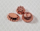 Dollhouse Metal Copper Jelly Molds 1 12 Scale Miniature Kitchen Decor Dishes