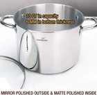 Homichef 10 Quart Stock Pot With Glass Lid - Nickel Free Stainless Steel 10 Q   