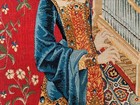 Vintage French Tapestry  Medieval Pictorial  Cozy Wall Decor 2x3 Ft