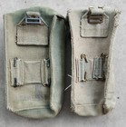Wwii British P37 Webbing Basic Pouches Pair 1937 Pattern Ammo Pouch Lot Blanco