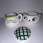 Vintage Holt Howard 1958 Cozy Kitten Stackable Sugar   Creamer Set 1959