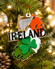 Ireland Shamrock Ornament Irish Harp St Patricks Day Celtic Christmas Tree Decor