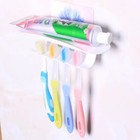 Wall Mounted Toothbrush Holder Self-adhesive 4 Slots Toothbrush And Toothpaste