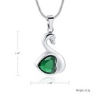 Swan Crystal Heart Swan Urn Necklaces For Ashes Memorial Cremation Keepsake Gift