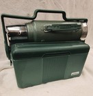 Green Stanley Aladdin Lunch Box Cooler And Vacuum Thermos Bottle Combo Vintage